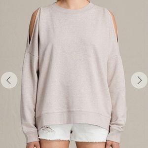 All Saints Unai cold shoulder sweatshirt